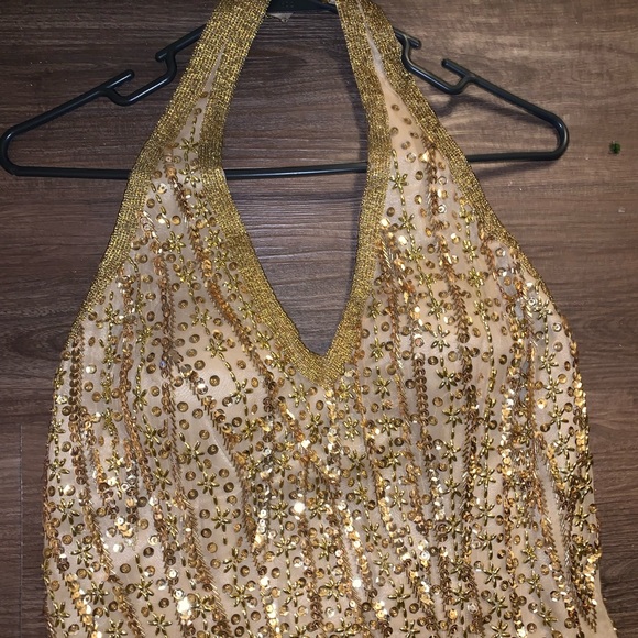 BLACK FRIDAY SALE 🖤100% Silk Vintage Jas Jas New York Beaded Halter Neck Dress - Picture 6 of 15